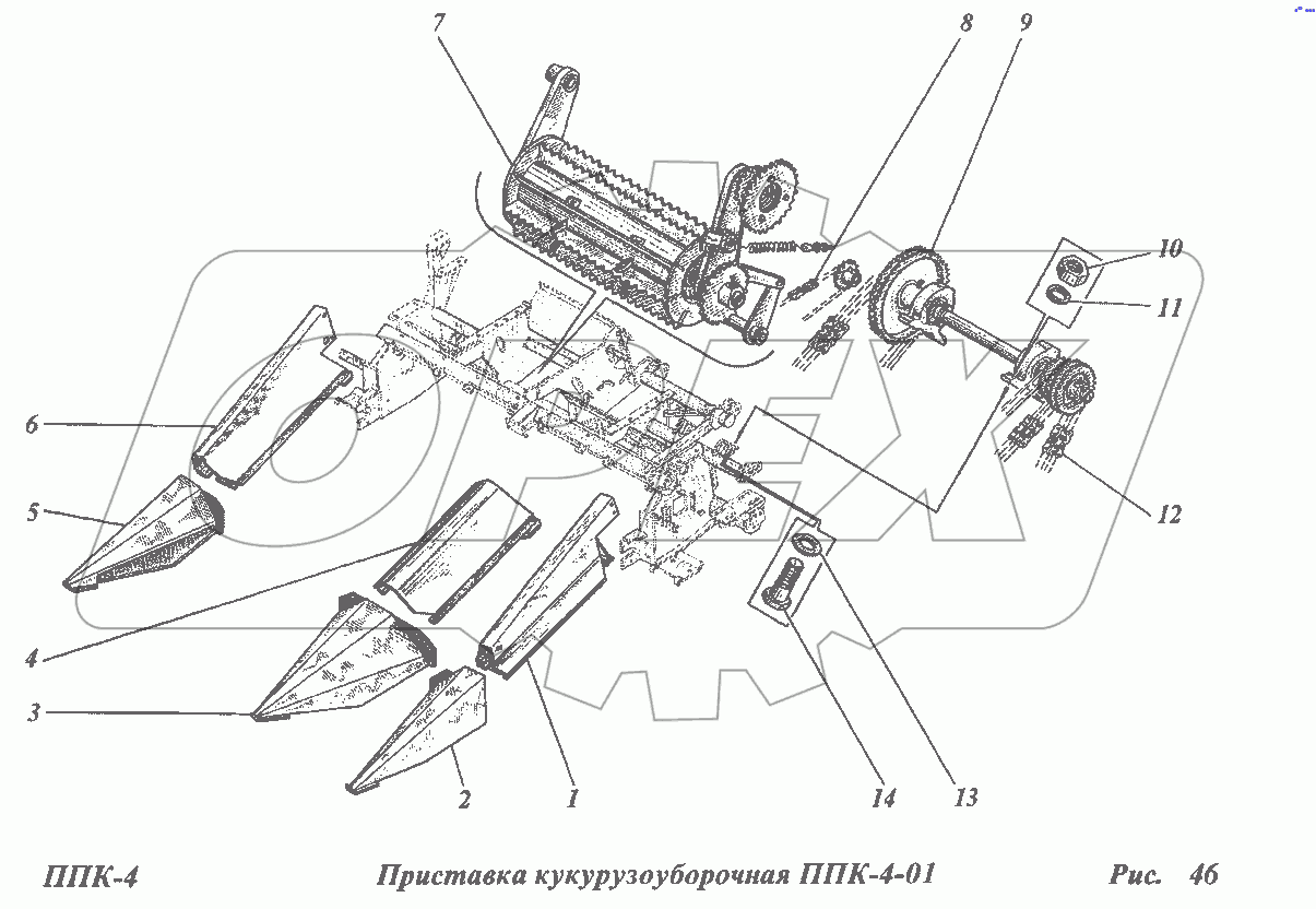 Приставка кукурузоуборочная ППК-4-01